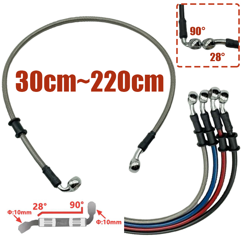 Brake Line Motorcycle - Plata 30cm A 220cm 28 °