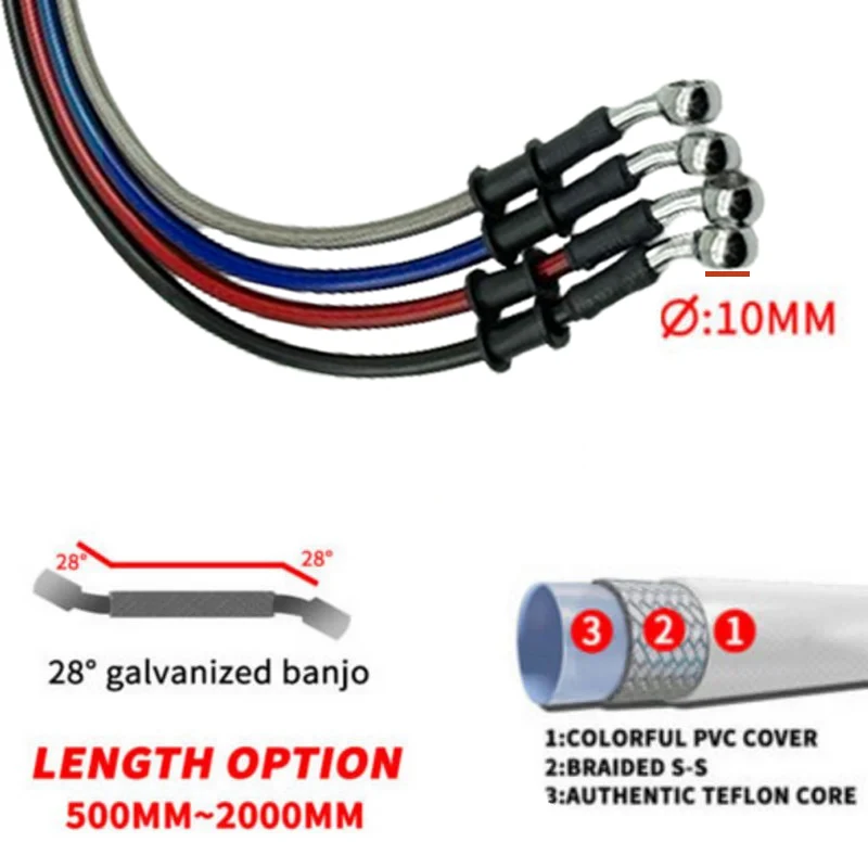 Plata 30cm A 220cm 28 °   Tubo - Motorcycle Brake Cable reseña y precio