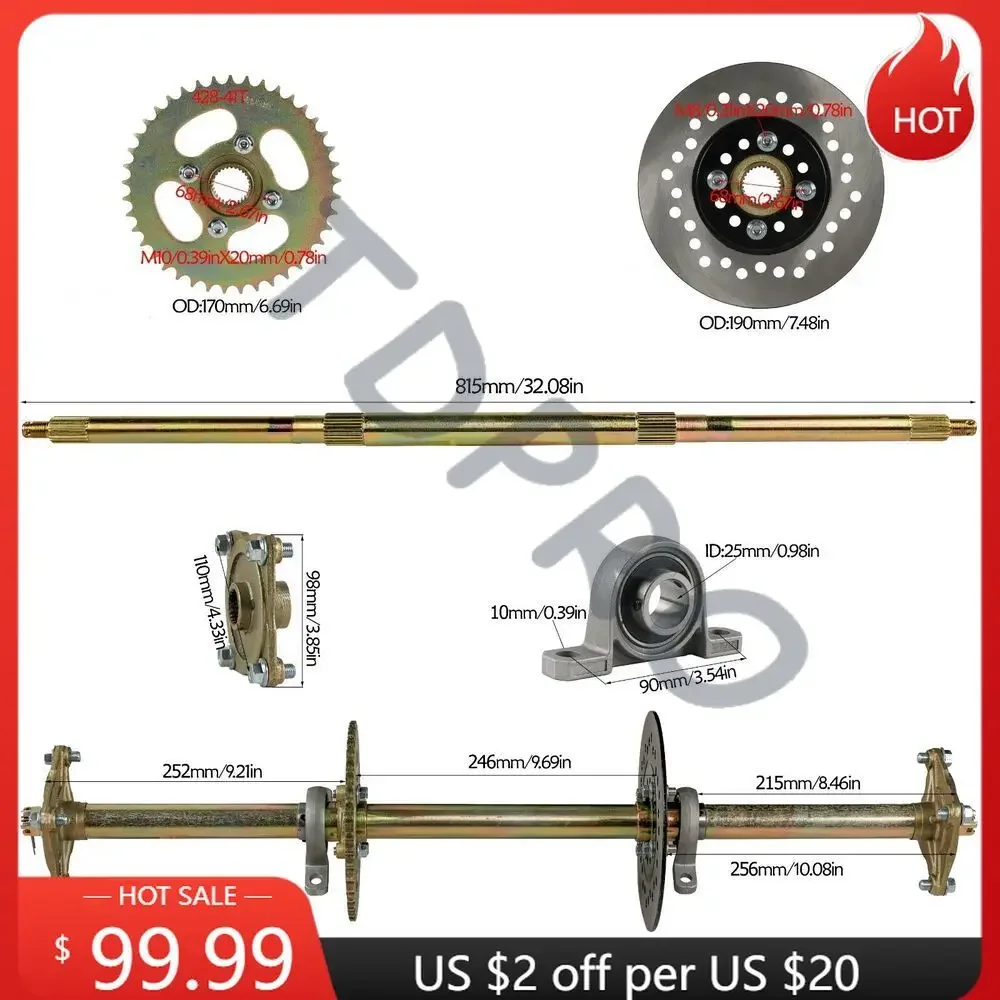 TDPRO-Kit de eje trasero Go Ka - Brake Rotor reseña y precio